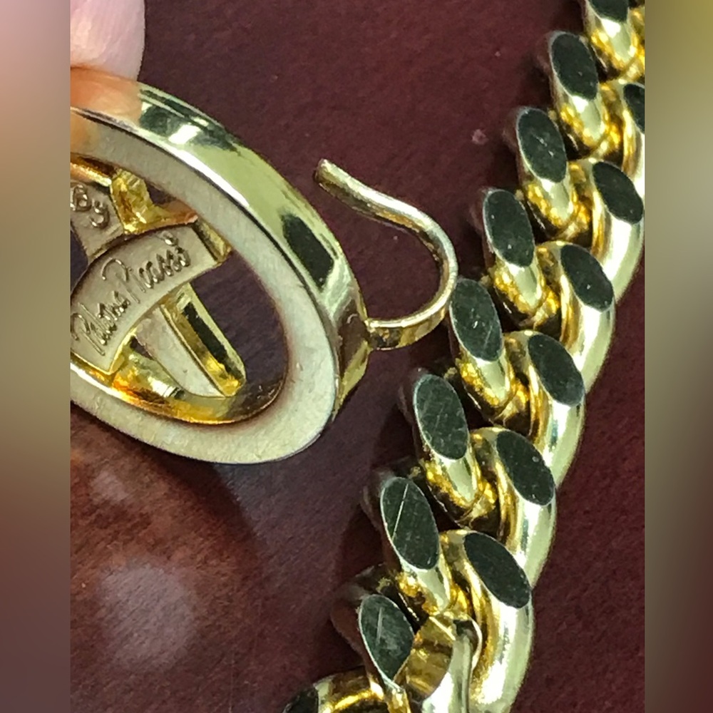 Paloma Picasso Vintage X Chain Link Belt Gold Tone - Picture 4 of 7